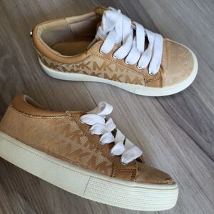 Michael Kors Kids Brown and White Sneakers